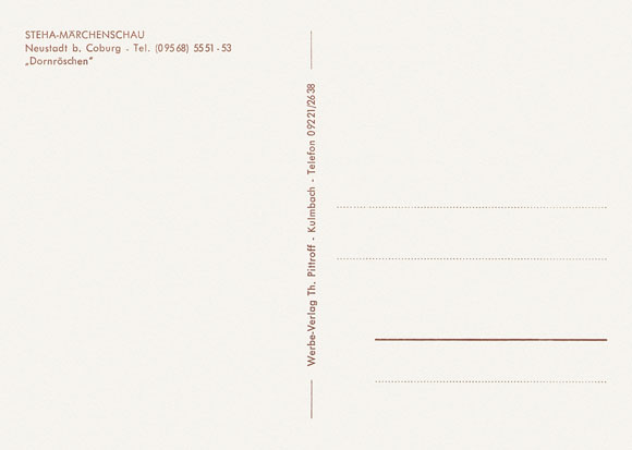 Steha-Märchenschau Postkarte Dornröschen