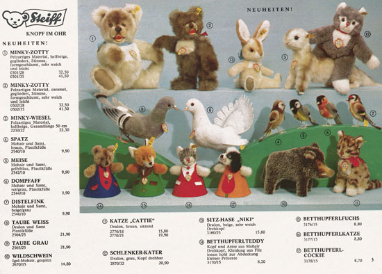 Seite 3 Margarete Steiff Katalog 1969