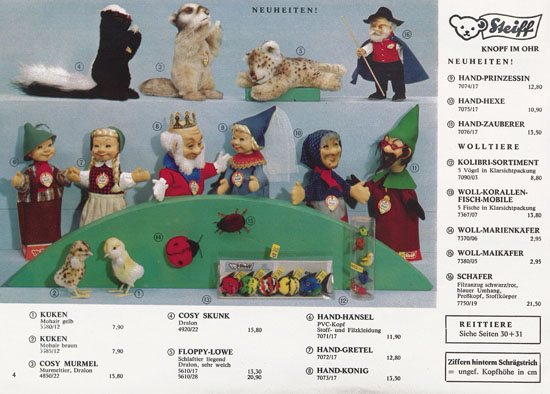 Seite 4 Margarete Steiff Katalog 1969