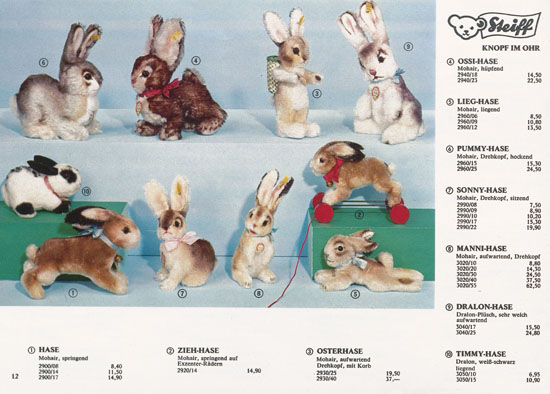 Seite 12 Margarete Steiff Katalog 1969