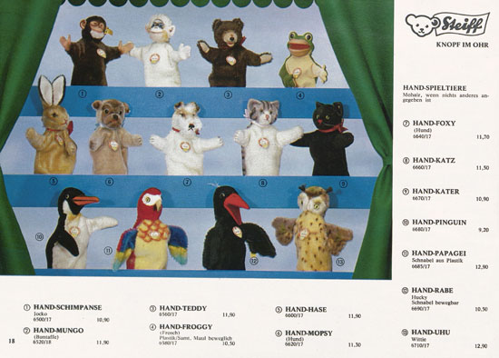 Seite 18 Margarete Steiff Katalog 1969