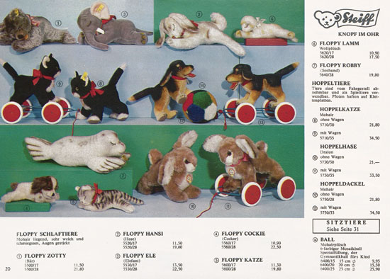 Seite 20 Margarete Steiff Katalog 1969