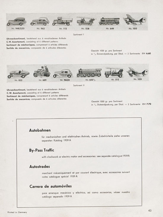 Tipp & Co. Katalog 1939