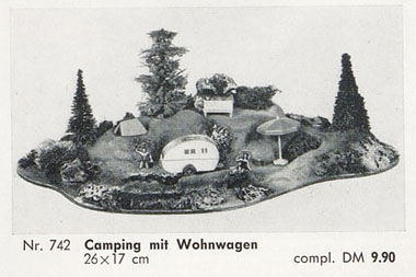 NOCH Nr. 742 Camping mit Wohnwagen