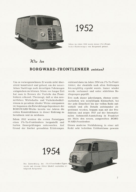 Broschüre Borgward B 611 Frontlenker 1959