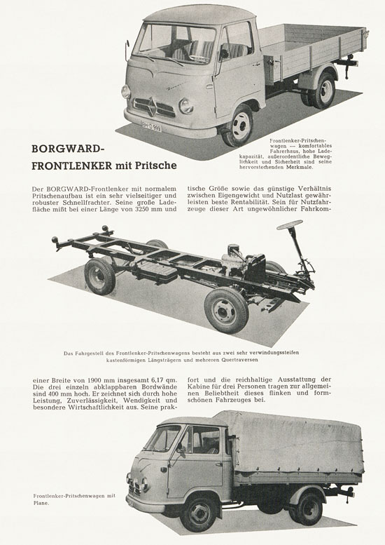 Broschüre Borgward B 611 Frontlenker 1959