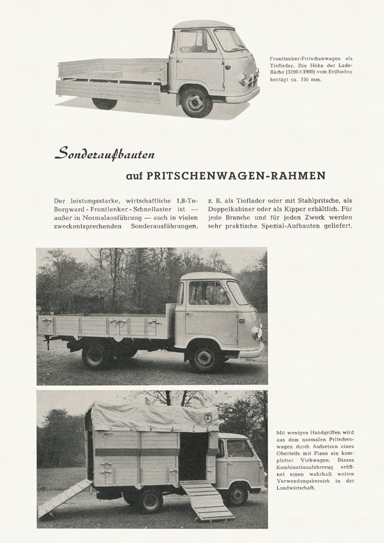 Broschüre Borgward B 611 Frontlenker 1959