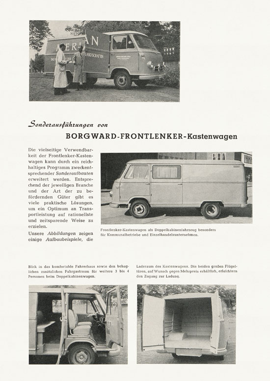 Broschüre Borgward B 611 Frontlenker 1959