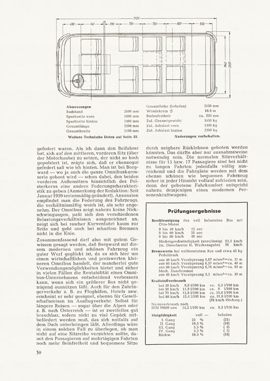 Broschüre Borgward B 611 Frontlenker 1959
