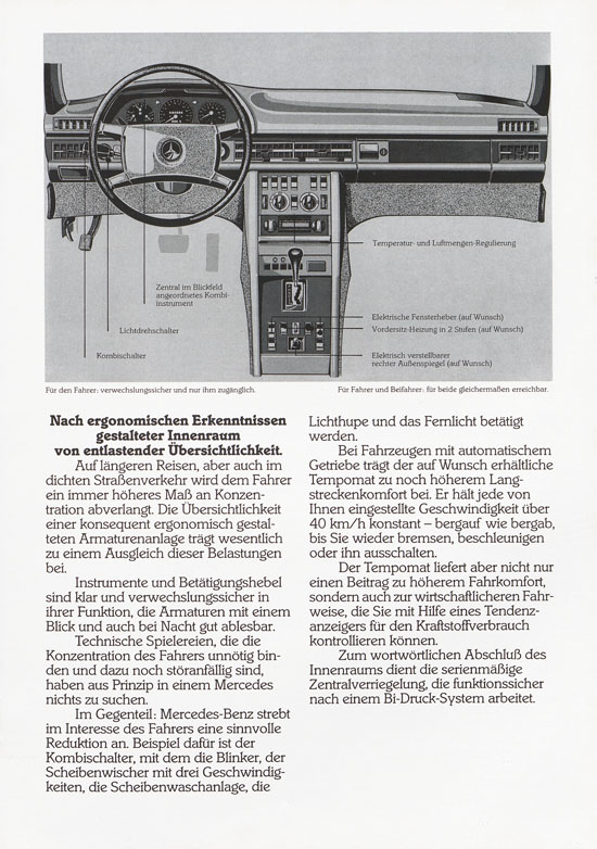 Prospekt Mercedes Benz 280S 1983