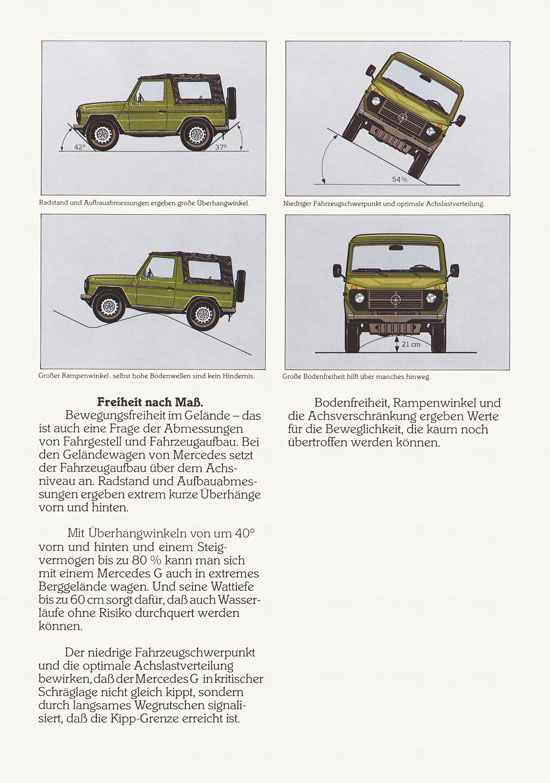 Prospekt Mercedes Benz G-Klasse 1982