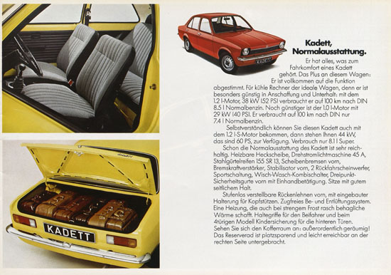 Prospekt Opel Kadett 1975