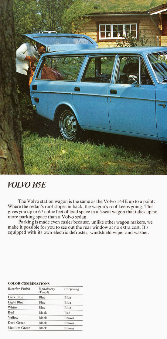 Brochure Volvo cars 1972