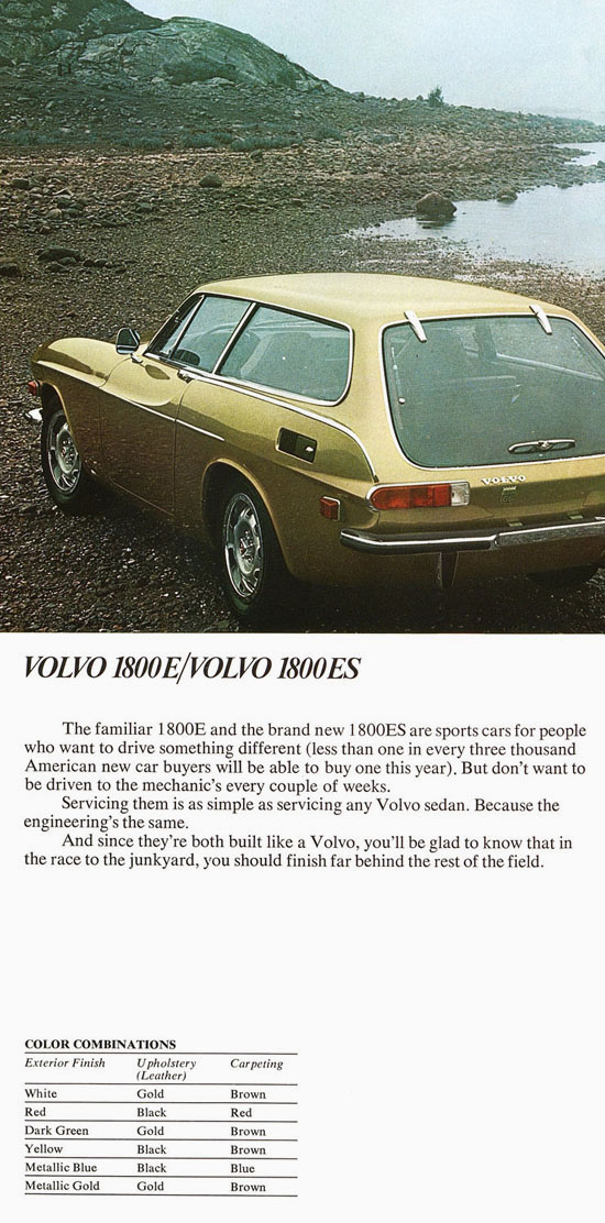 Brochure Volvo cars 1972