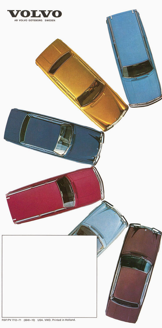 Brochure Volvo cars 1972