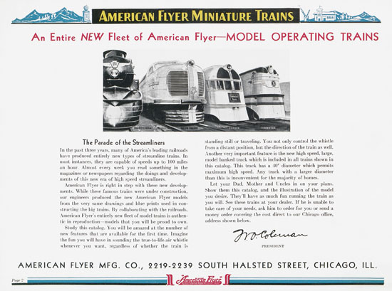 Seite 2 American Flyer Katalog 1936