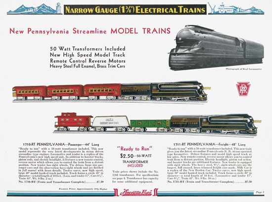 Seite 3 American Flyer Katalog 1936