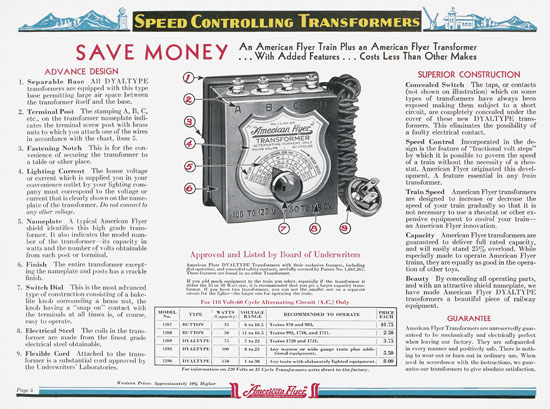 Seite 4 American Flyer Katalog 1936