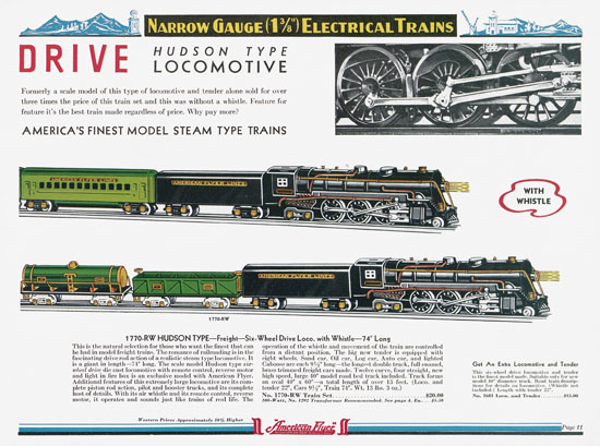Seite 11 American Flyer Katalog 1936