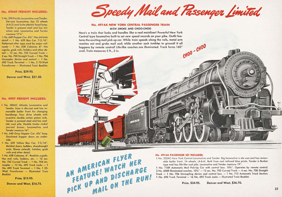 Seite 21 American Flyer Katalog 1950