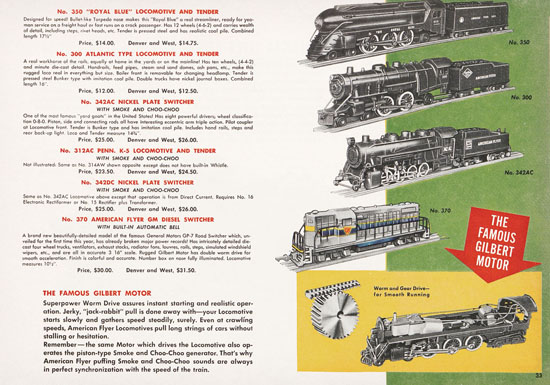 American Flyer Katalog 1950