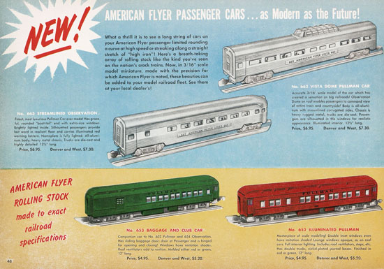 American Flyer Katalog 1950