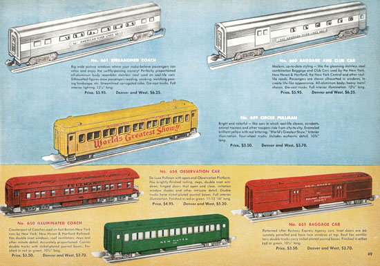 Seite 49 American Flyer Katalog 1950