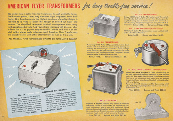 Seite 50 American Flyer Katalog 1950