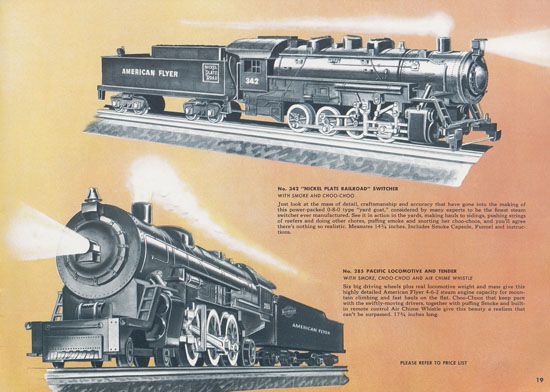 Seite 19 American Flyer Katalog 1952