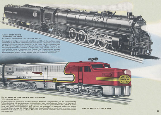 Seite 21 American Flyer Katalog 1952