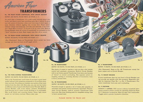Seite 22 American Flyer Katalog 1952