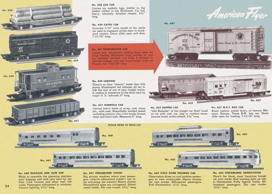 Seite 24 American Flyer Katalog 1952