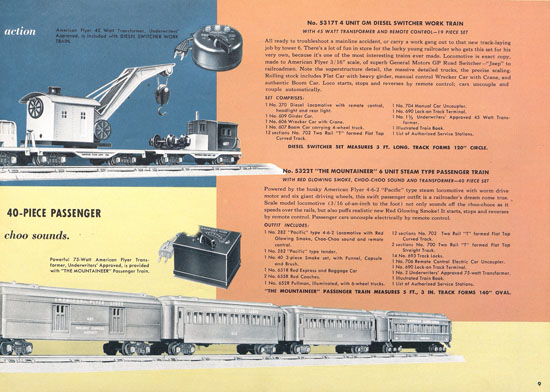 Seite 9 American Flyer Katalog 1953