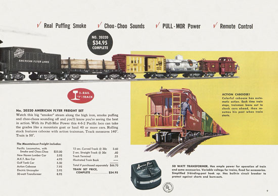 Seite 9 American Flyer Trains Katalog 1957