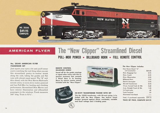 Seite 16 American Flyer Trains Katalog 1957
