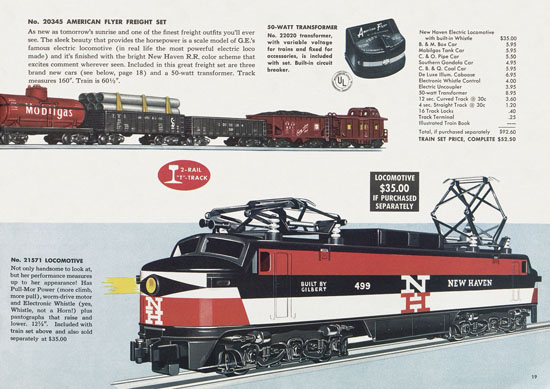 Seite 19 American Flyer Trains Katalog 1957