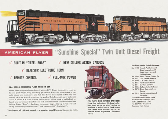 Seite 22 American Flyer Trains Katalog 1957