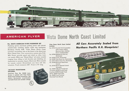 Seite 28 American Flyer Trains Katalog 1957