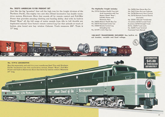 Seite 31 American Flyer Trains Katalog 1957