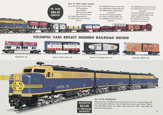 Seite 33 American Flyer Trains Katalog 1957