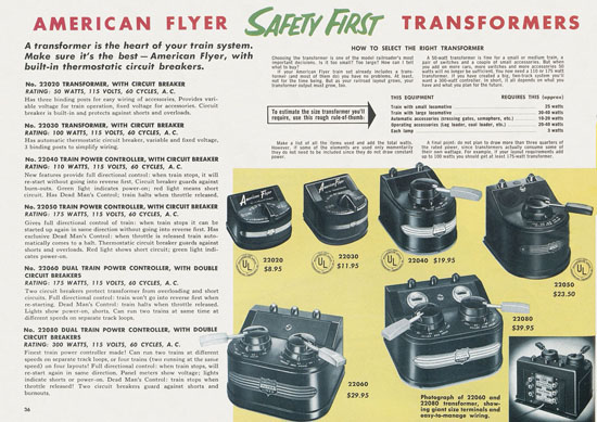 Seite 36 American Flyer Trains Katalog 1957