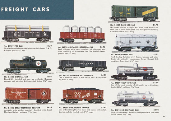 Seite 45 American Flyer Trains Katalog 1957