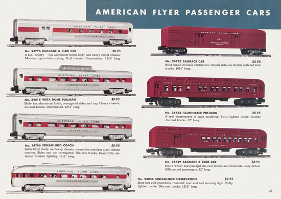 Seite 47 American Flyer Trains Katalog 1957