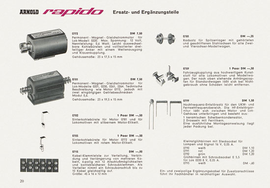 Arnold rapido Katalog 1963-1964