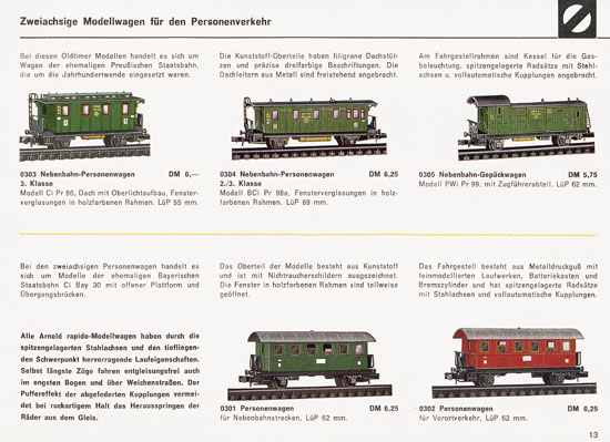 Arnold rapido Katalog 1965-1966