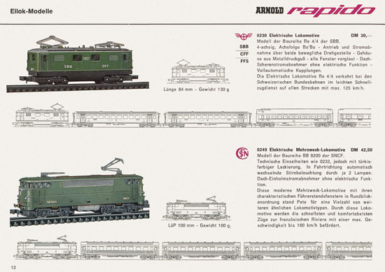 Seite 12 Arnold rapido Katalog 1966-1967