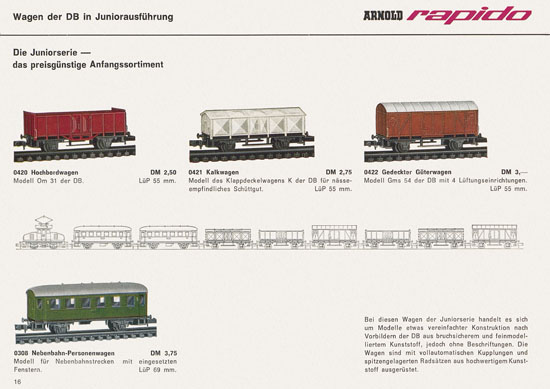 Arnold rapido Katalog 1966-1967