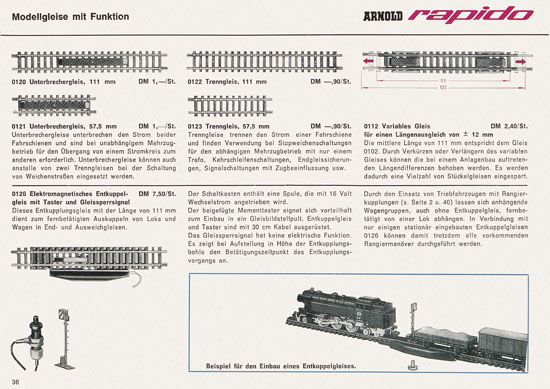 Seite 36 Arnold rapido Katalog 1966-1967
