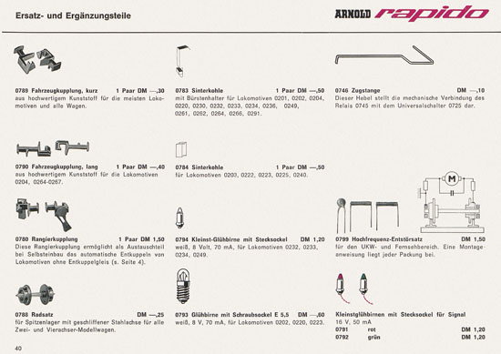 Seite 40 Arnold rapido Katalog 1966-1967