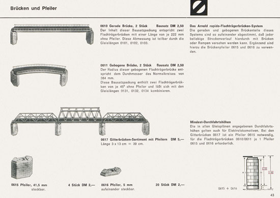 Arnold rapido Katalog 1966-1967